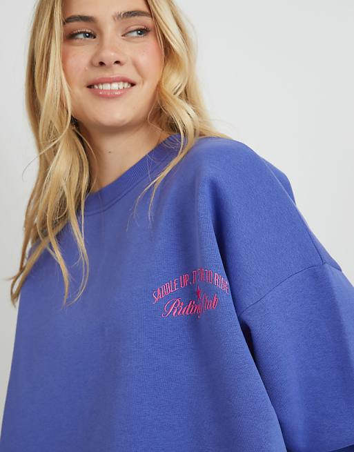 Skinnydip London Wanted Cowboys Sweatshirt In Navy