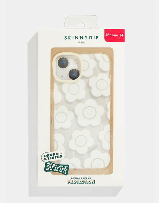 Skinnydip London White Happy Flower Shock IPhone Case