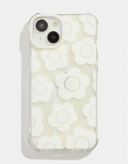 Skinnydip London White Happy Flower Shock iPhone Case