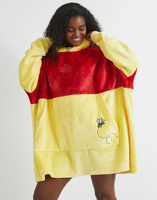 Skinnydip london winnie the pooh classic blanket hoodie in yellow