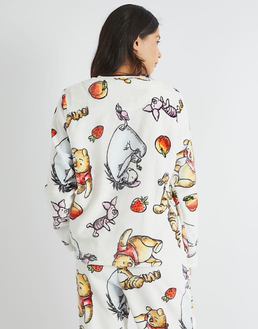 Skinnydip London Winnie The Pooh Fleece Pyjama Set In Pink
