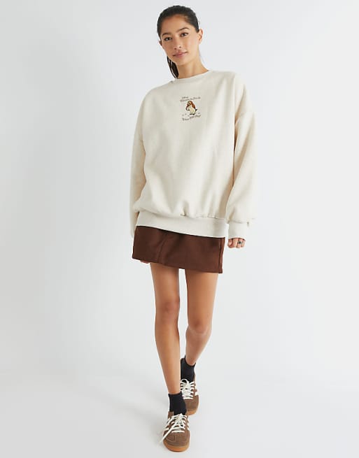 Skinnydip London Winnie The Pooh Owl Sweatshirt In Brown