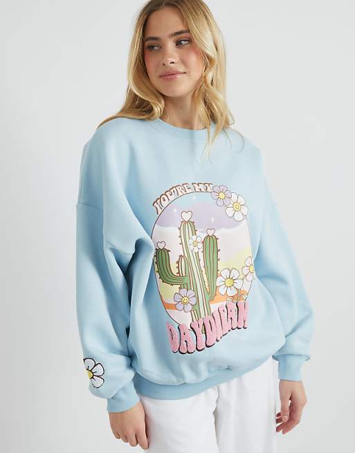 Skinnydip London You're My Daydream Sweatshirt In Blue