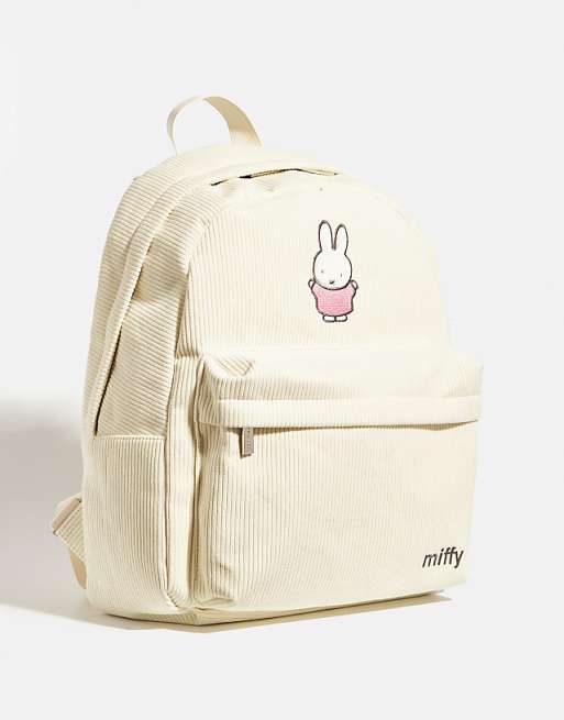 Skinnydip Miffy X Skinnydip Ecru Backpack In White