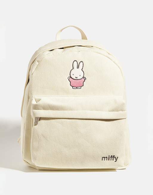 Skinnydip Miffy x skinnydip ecru backpack in white