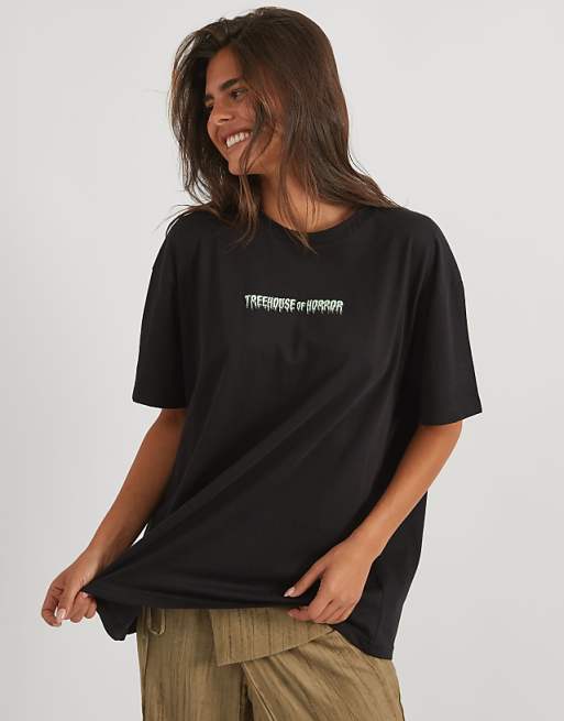 Skinnydip Skinnydip London The Simpsons Kang & Kodos Treehouse Of Horror T-shirt In Grey