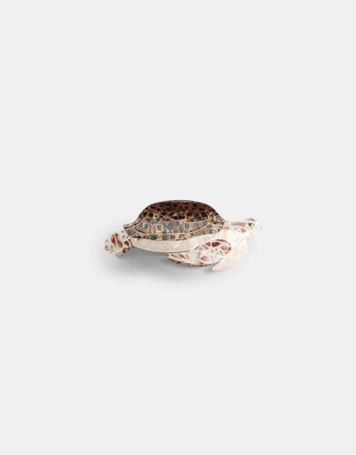 Stradivarius Turtle Hair Clip In Brown