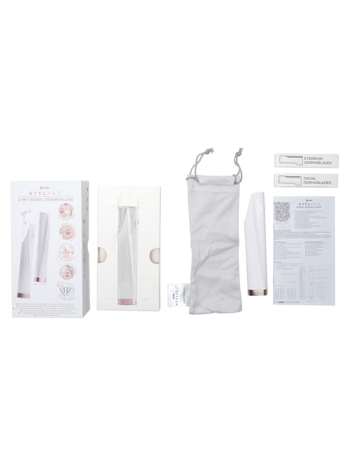 StylPro 2-in-1 Light Up Sonic Dermaplane In White