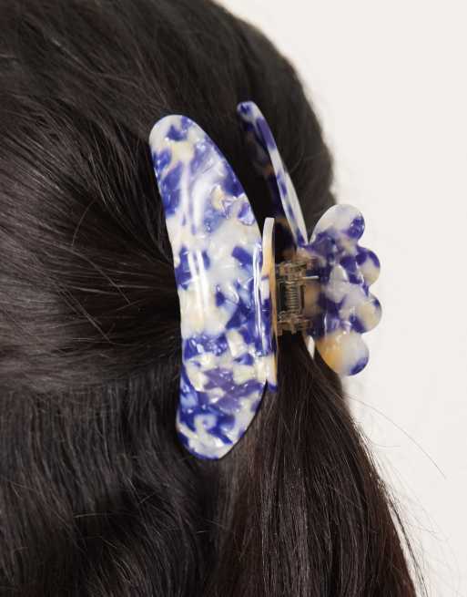 Sui Ava Helle Valeria Large Hair Claw In Blue