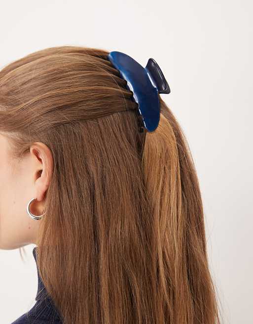 Sui Ava ida classic big hair claw in midnight blue