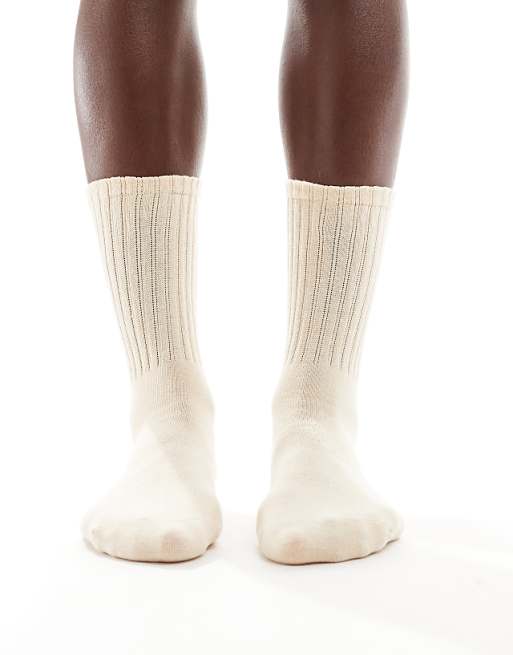 Sui Ava Magda Pointelle Ankle Socks In Beige