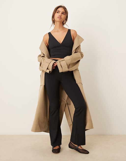 Tala DayFlex Built-in Support V Neck Full Length Vest In Black