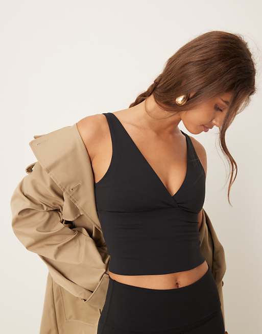 Tala DayFlex built-in support v neck full length vest in black