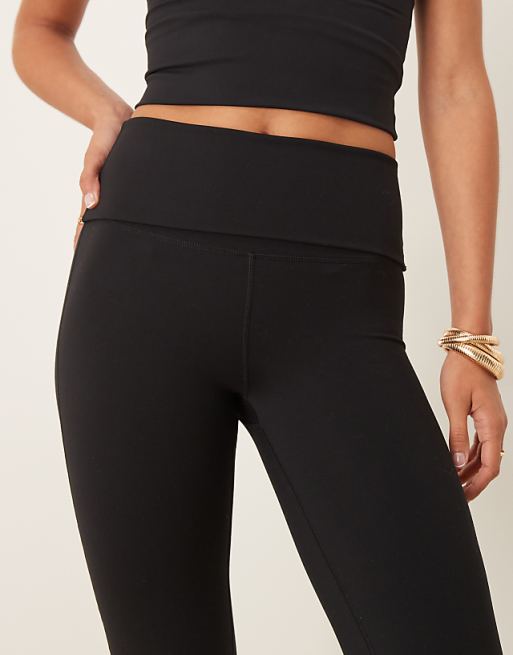 Tala DayFlex Multiway Fold Waist Flared Yoga Pant In Black