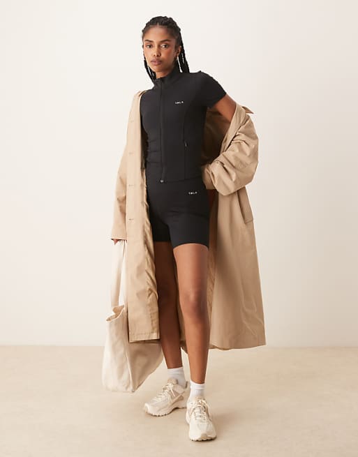 Tala SkinLuxe v-waist high waisted shorts in black