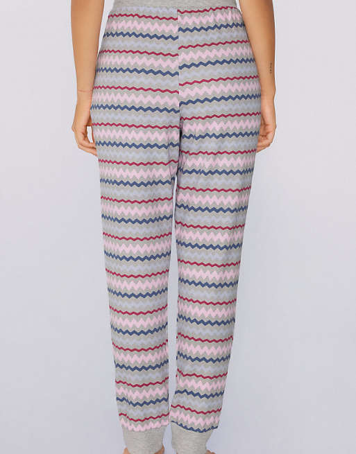 Tezenis Heavy Printed Cotton Joggers In Mottled Grey