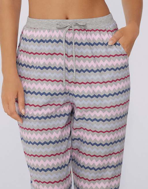 Tezenis Heavy Printed Cotton Joggers In Mottled Grey