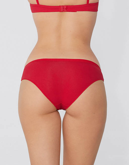 Tezenis Women’s Cotton Knickers In Winter Red