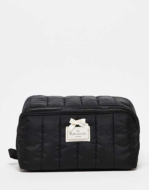 The Flat Lay Co. Marshmallow Makeup Box Bag - Classic Black