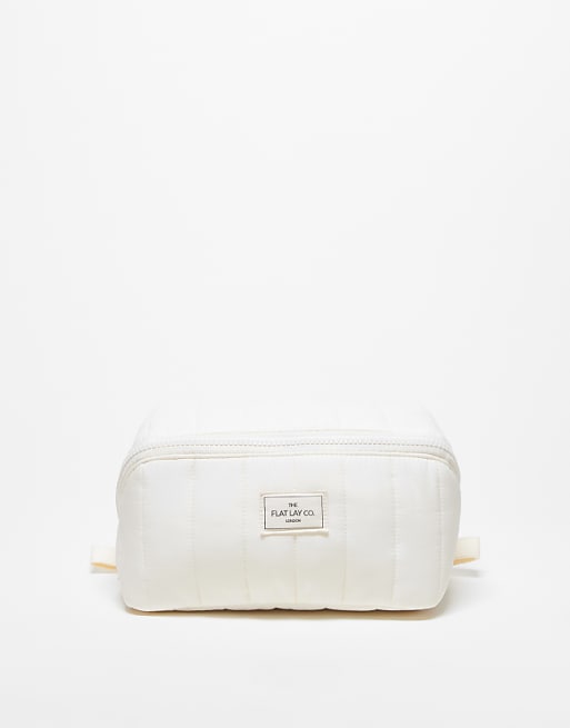 The Flat Lay Co. Marshmallow Open Flat Box Bag in Vanilla