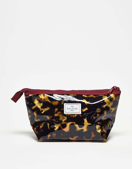 The Flat Lay Co. x ASOS Exclusive Essential Makeup Pouch - Tortoise Shell