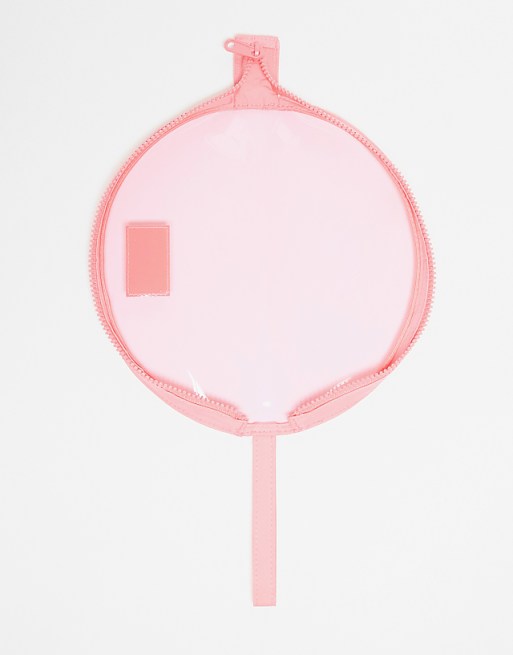 The Flat Lay Co. X ASOS EXCLUSIVE Half Moon Makeup Pouch In Bright Pink