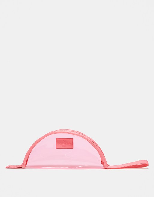 The Flat Lay Co. X ASOS EXCLUSIVE Half Moon Makeup Pouch in Bright Pink