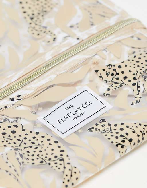 The Flat Lay Co. X ASOS EXCLUSIVE Jelly Makeup Box In Neutral Cheetahs