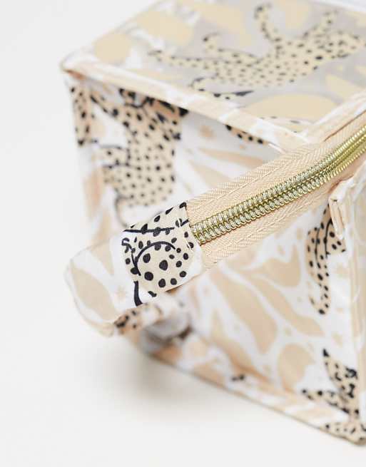 The Flat Lay Co. X ASOS EXCLUSIVE Jelly Makeup Box In Neutral Cheetahs
