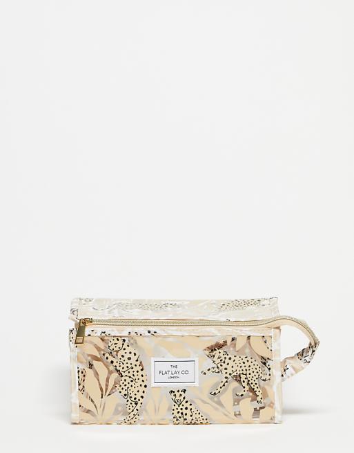The Flat Lay Co. X ASOS EXCLUSIVE Jelly Makeup Box in Neutral Cheetahs
