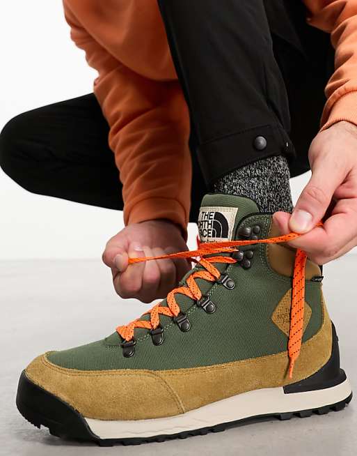 The North Face Back-To-Berkeley IV Waterproof Hiking Boots In Khaki And Stone