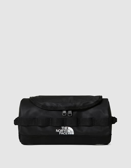 The North Face base camp small travel washbag in black and white