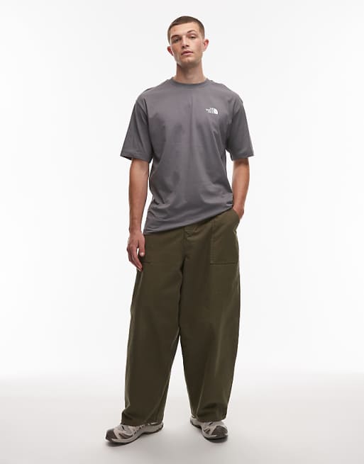 The North Face Half Dome Backprint Oversized T-shirt In Grey