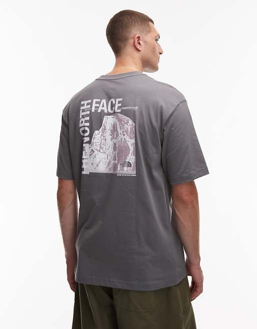 The North Face Half Dome backprint oversized t-shirt in grey