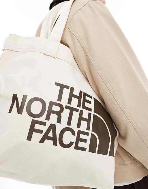 The North Face Half Dome Large Logo Tote Bag In Off White