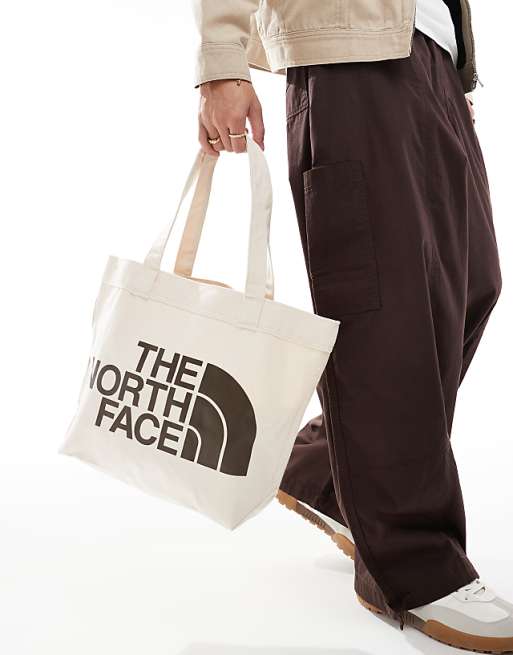 The North Face Half Dome Large Logo Tote Bag In Off White