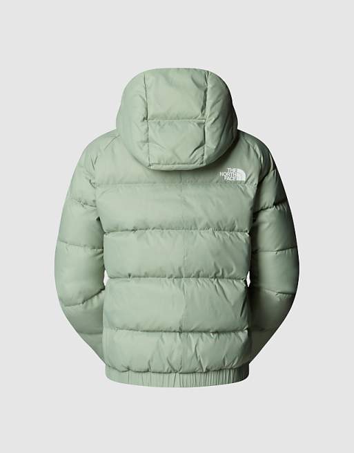 The North Face Hyalite Down Hooded Jacket In Slate Moss