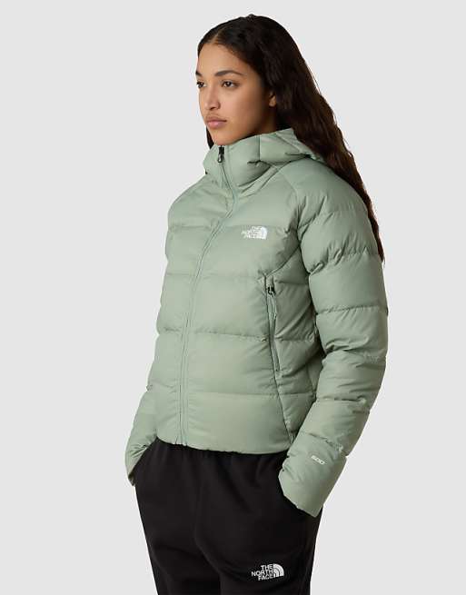The North Face Hyalite Down Hooded Jacket In Slate Moss