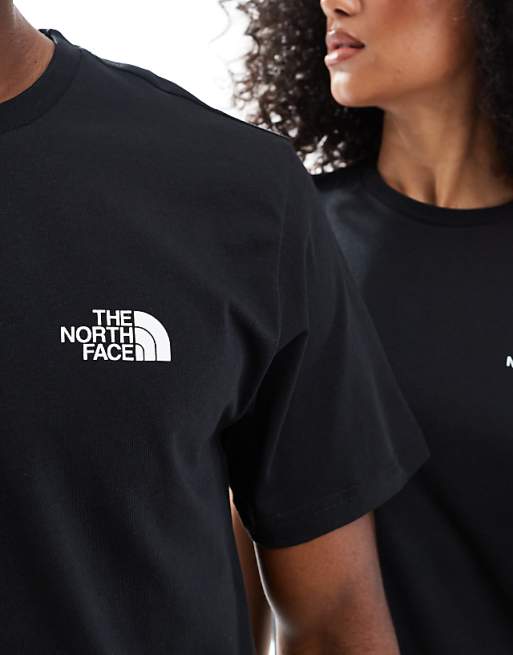 The North Face Mountain Sketch Unisex Backprint T-shirt In Black