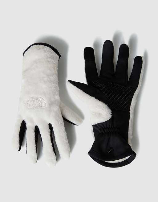 The North Face W osito etip glove in white dune