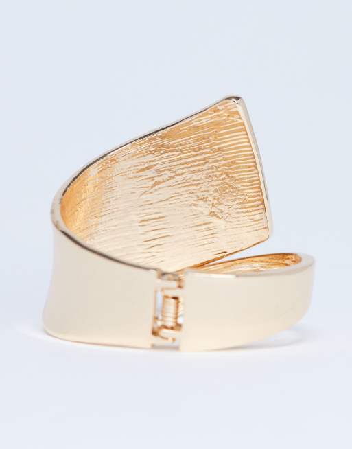 Topshop Bethany Plated Bangle In Gold