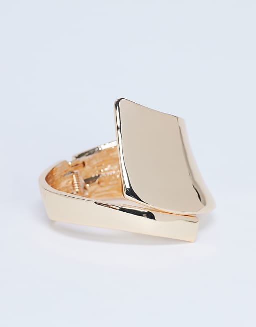 Topshop Bethany plated bangle in gold