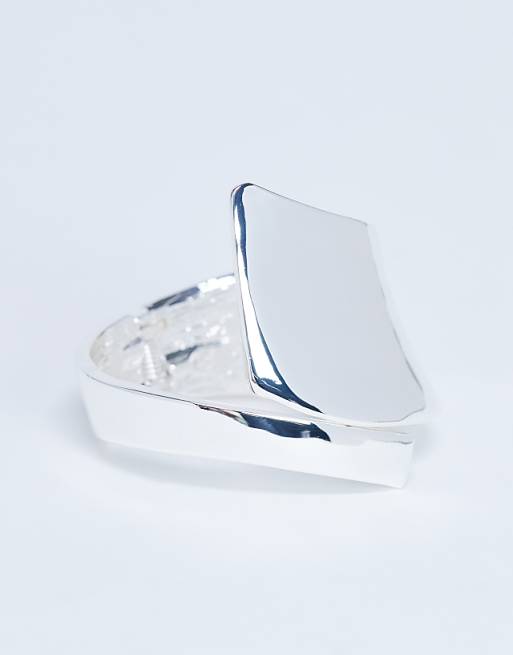 Topshop Bethany plated bangle in silver