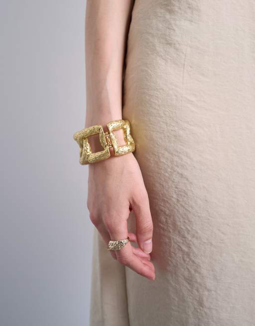 Topshop Betty Chunky Chain Bracelet In Gold
