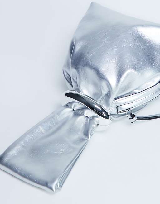 Topshop Gee Mini Hardware Grab Bag In Silver