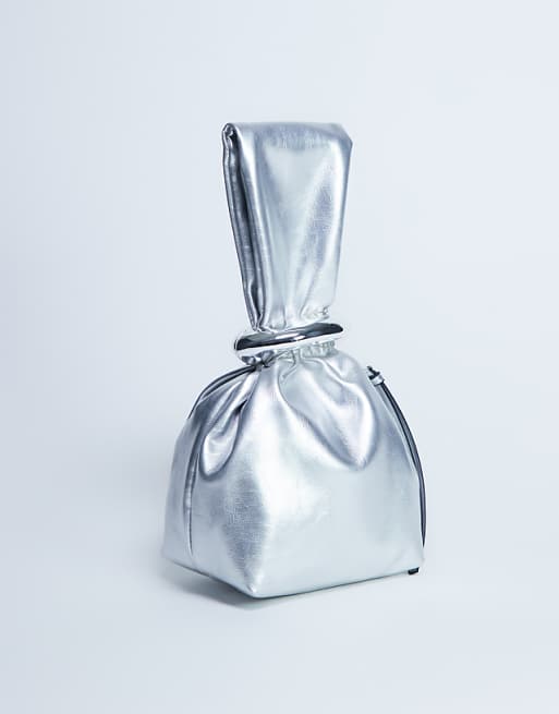 Topshop Gee Mini Hardware Grab Bag In Silver