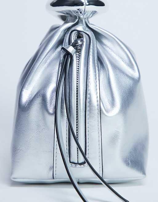 Topshop Gee Mini Hardware Grab Bag In Silver