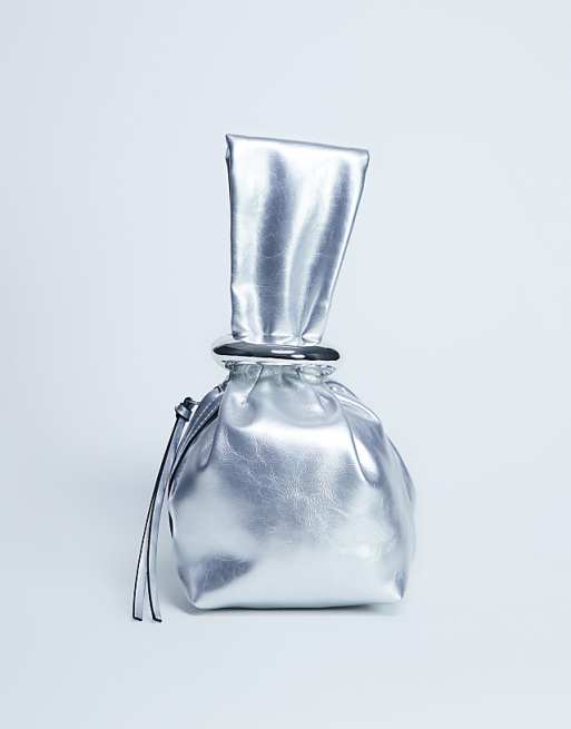 Topshop Gee mini hardware grab bag in silver