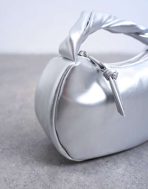 Topshop Gladys Grab Bag In Silver