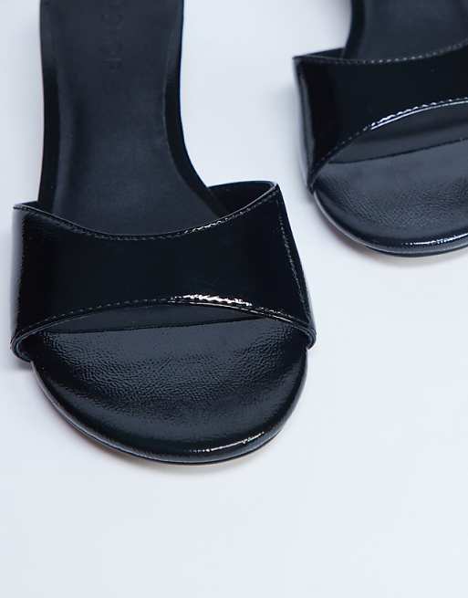 Topshop Ivee Kitten Heel Mule In Black